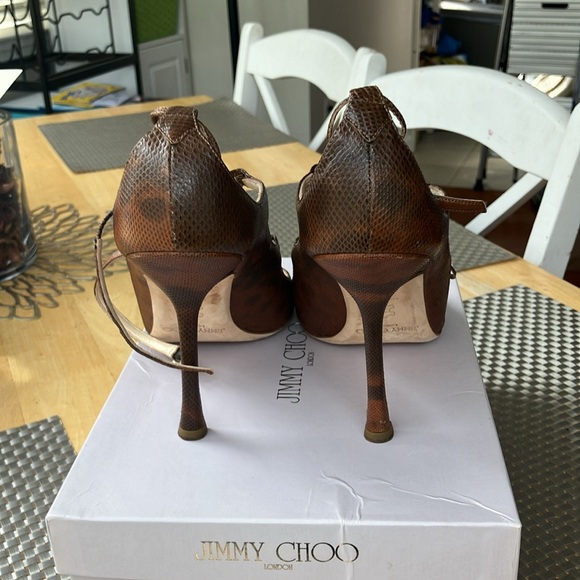 Jimmy Choo tobacco Karung skin stiletto - Picture 5 of 8